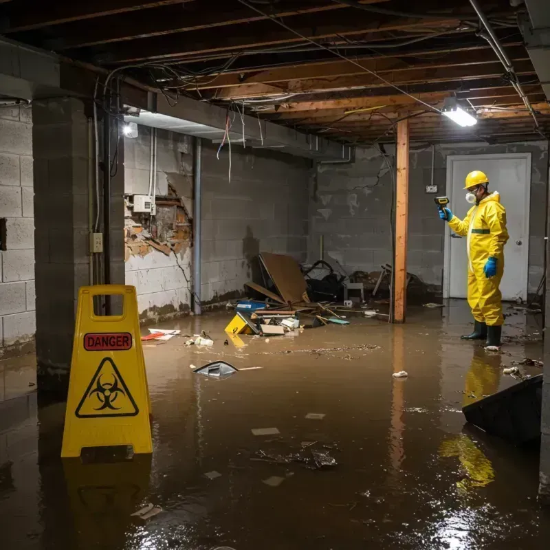 Flooded Basement Electrical Hazard in Oakton, VA Property